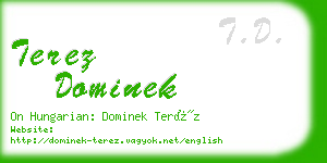 terez dominek business card